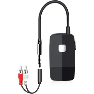 5.4 Receiver for  Stereo,  Audio Adapter for Wired Speaker  Stereo  Streaming with 3.5mm RCA Jack, 20 Hours Playtime, Easy to Slide /Off, Multi-Point