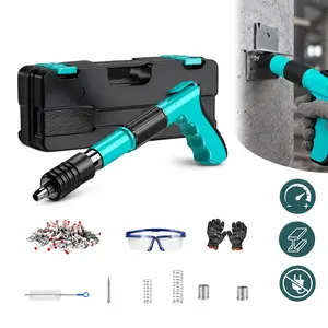Adjustable Concrete Nail Gun Kit with 50 Nails – Heavy Duty Fastening Tool for Wall & Ceiling Installation driver