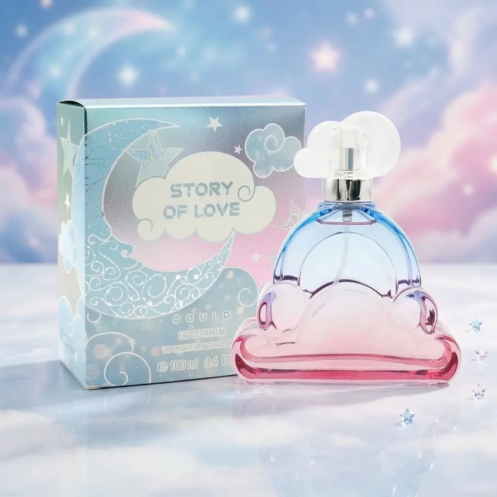 100ml Women's Eau De Parfum Long Lasting Sweet Floral Perfume Cloud Bottle Design Fresh Fruity Vanilla Musk Fragrance Luxury Perfume Spray Gift for Women Daily Wear