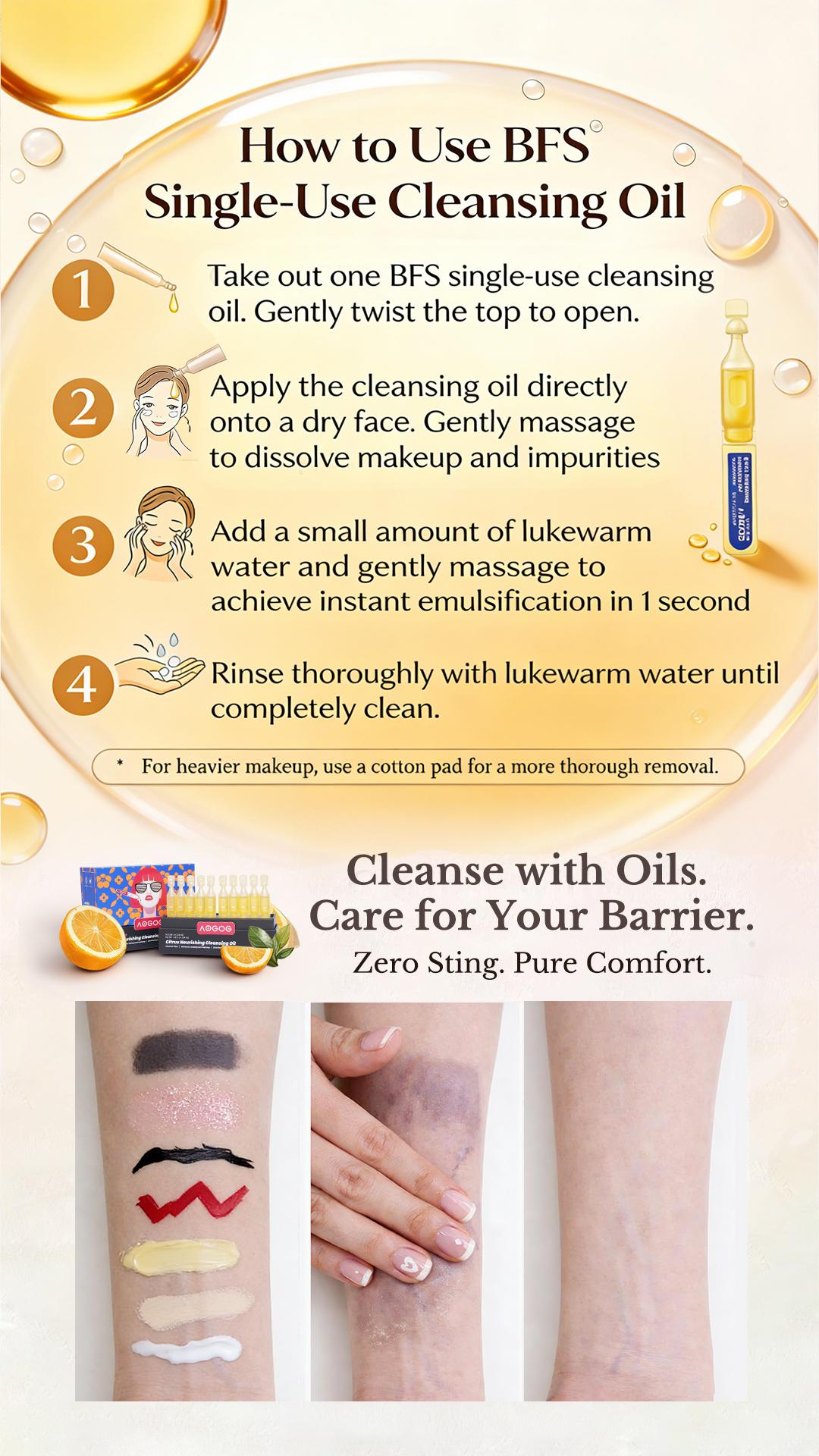 AOGOG Makeup Remover Cleansin Oil, 50% Luxury Plant Oils , 1-Second Emulsifying ,Barrier-Friendly Cleansing Oil,Gentle Facial Cleanser For Sensitive & All Skin Types