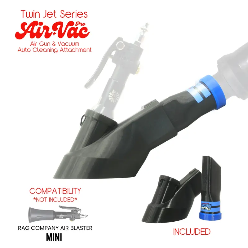 Attacco Aria+vuoto Per Pulizia Auto Detail Demon Compatibile Con Tornador Z-014 - Nero