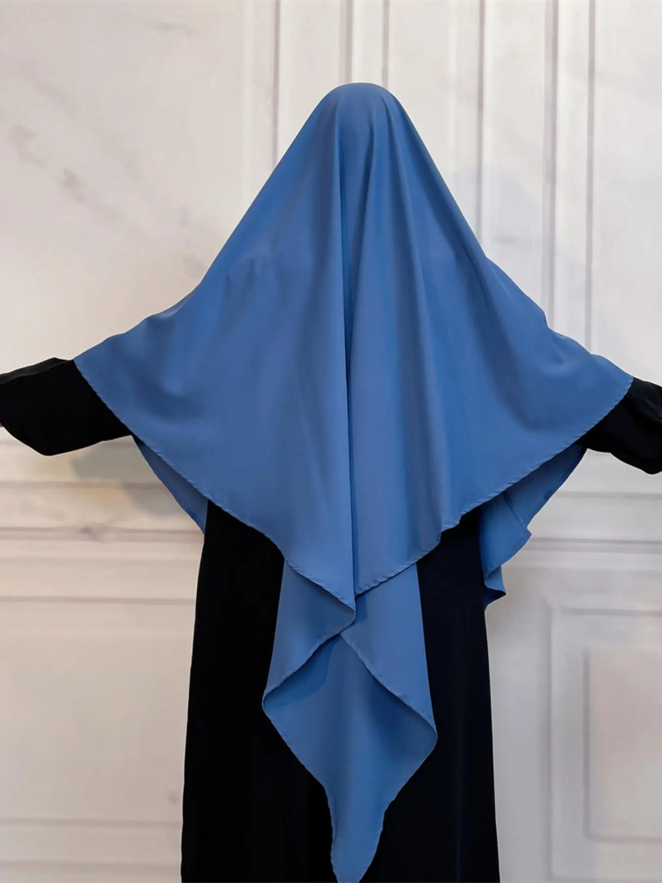 Women's Solid Color Khimar, Modest Fashion Comfortable Design Hijab Head Scarf for Daily Wear, Women's Islamic Clothing for All Seasons