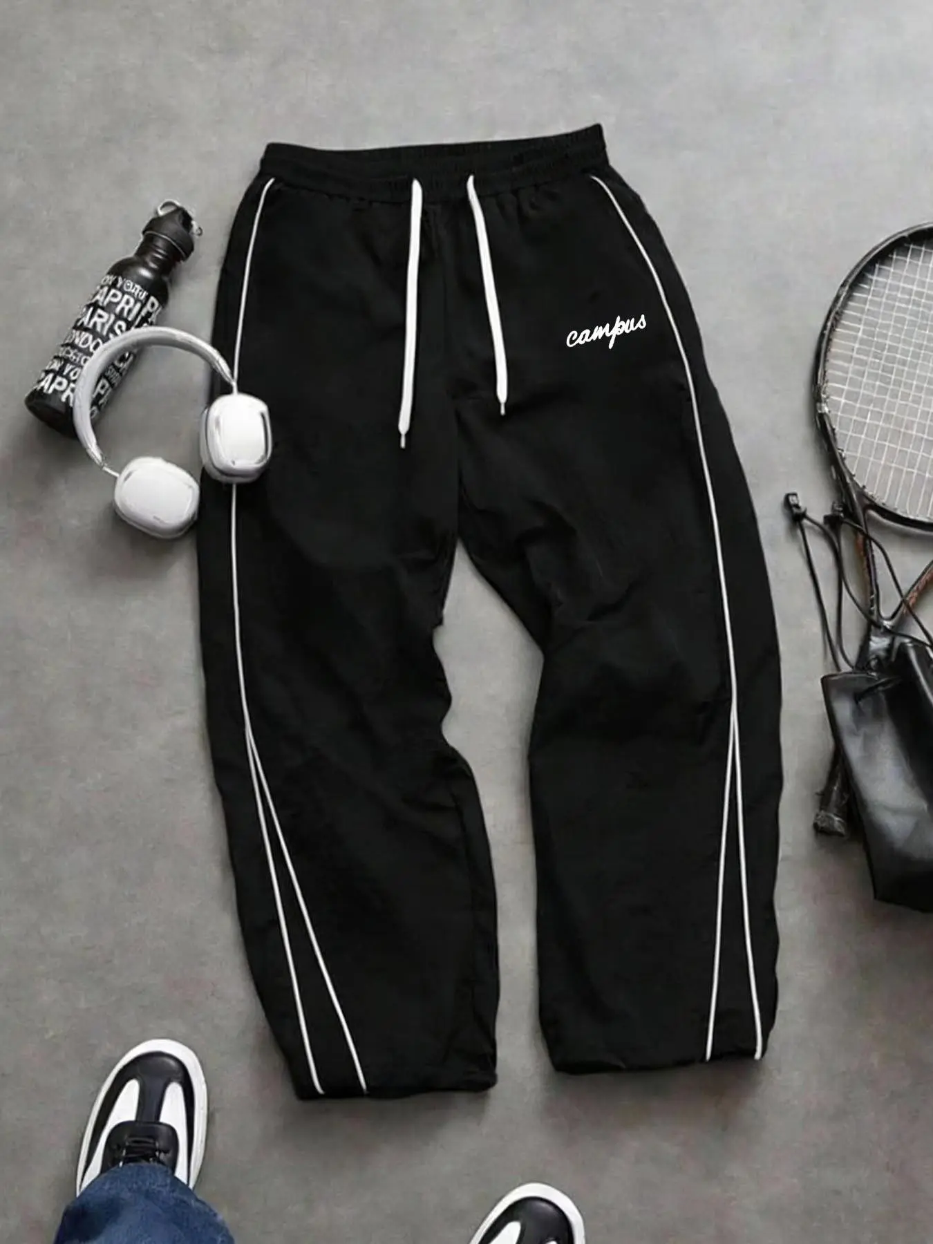 Unisex Y2K Street Style Summer Star Ring Print Trendy Loose Casual Straight Leg Breathable Sweatpants,Suitable for streetwear, Y2K clothing, high street culture, hip-hop and rap, men's gifts, couple outfits, and techwear trendy outings