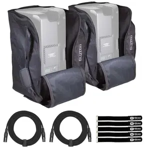 (2) Clutch CL-TOTE1200 Universal Medium Speaker Carry Tote/Bags with 20' Black Cables Package