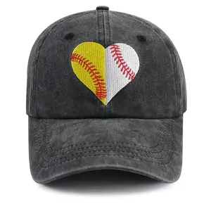 Baseball Mom Hats for Women, Softball Mama Gifts, Sport Team Mom Heart Ball Cap, Mother's Day Christmas Birthday Accessories for Her Aunt Gigi Grandma
