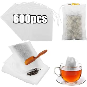 1Set Non-Woven Fabric, Disposable Tea Bag,with Free Tea Spoon,Medicine Bag, Decoction Bag, Coffee Filter Bag, Tea Bag