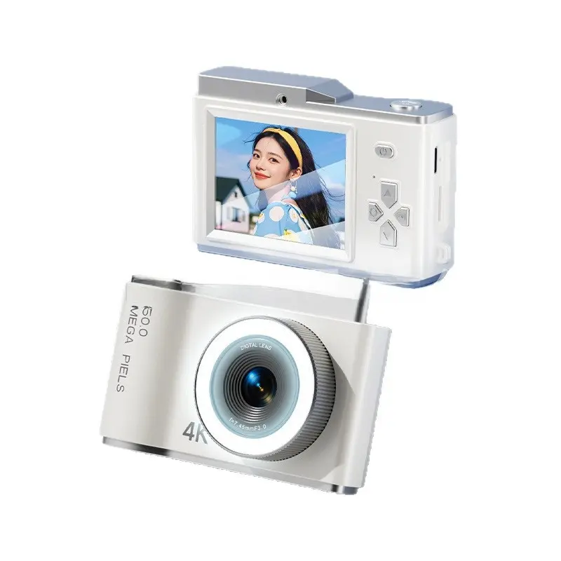 Vintage Compact Durable High-Def CCD Digital Kids Camera - Portable Point-and-Shoot with Built-in Telephoto Lens, Lightweight Pocket Design for Campus Students