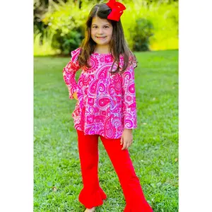 RG™ Red Paisley Ruffle Pants Set