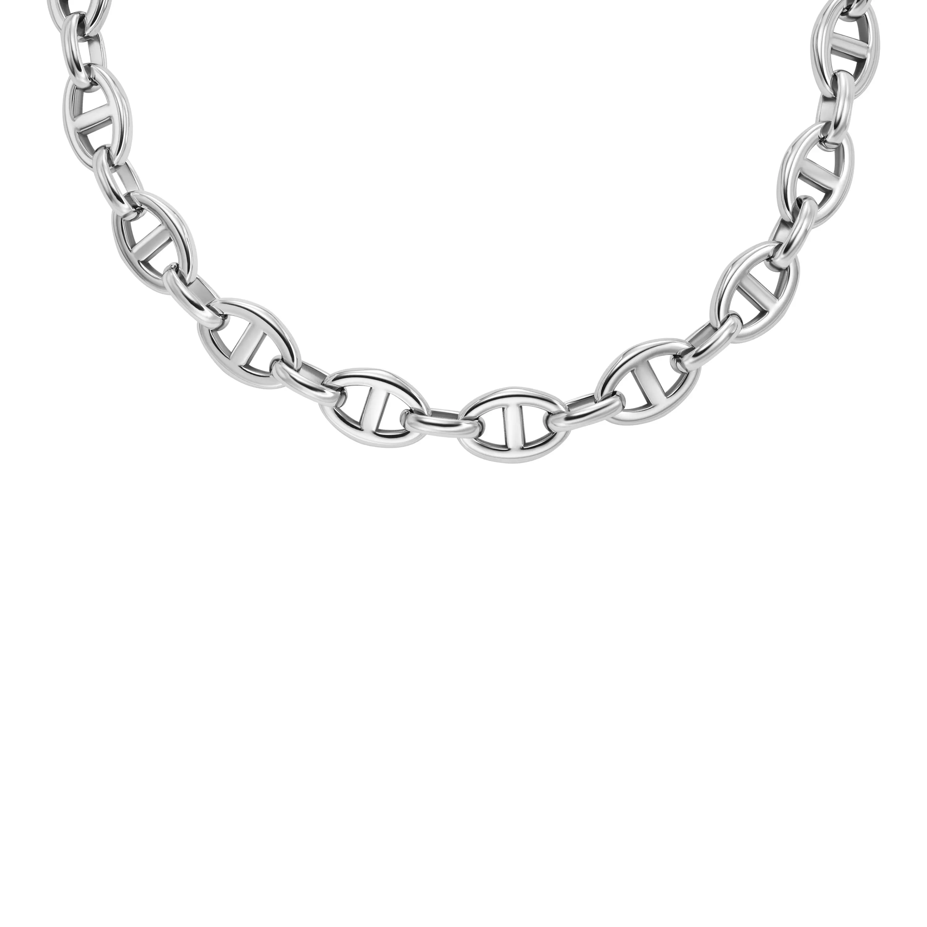 Fossil Women's Heritage D-Link Stainless Steel Chain Necklace