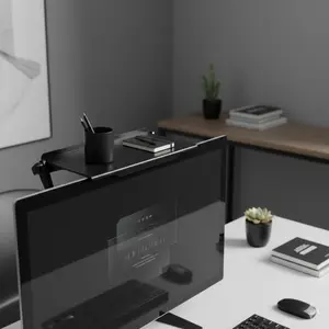 Adjustable No-Drill Wall Shelf, Wall Mounted Shelf, Dual-Size Divider Multi-Function Organizer for TV Monitor Router PC Display Vertical Storage, Anti-Tip Design Multi-Scenario Space Saver