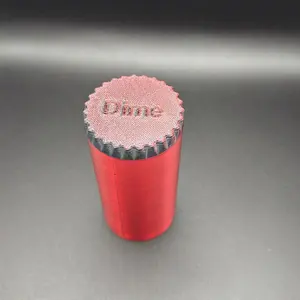 3D Printed by Me Dime Tube "1" Tube Organiser Plastic Canister Jar Tin for Home Storage Keeps Coins Minty Fresh Screw Top Lid - Bottles