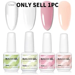 1PC 7-in-1 Builder Nail Gel – 8 Colors Available, LED Cured Rubber Base Gel for Extension, Thickening, Strengthening & Rhinestone Adhesion, Perfect for Home Salon, Nail Art, Nail Care & Gifting
