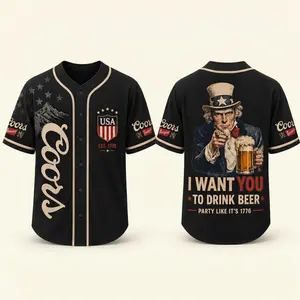 Party Baseball Jersey, Want To Beer, Garment-Dye Unisex T-shirt, Baseball Jersey