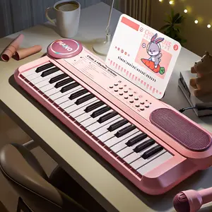 Portable Electronic Keyboard Piano, 37 Key Digital Piano with Microphone and Music Stand, Early Education Toy for Boys and Girls