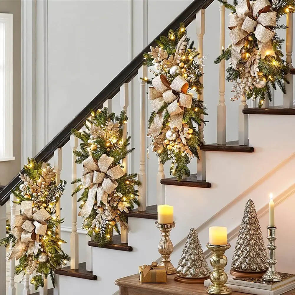 Christmas Wreath Garland - Festive Door Window Decoration Does not apply