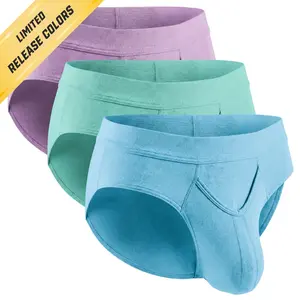 Real Men Modal 0in Briefs V-Fly 3 Pack ABCD Pouch Personalized Spandex