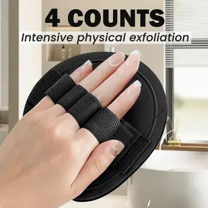 4 Counts Premium Exfoliating Gloves for Body, Painless Remover Dead Skin Rubber Shower Scrubber Skin Scrubber