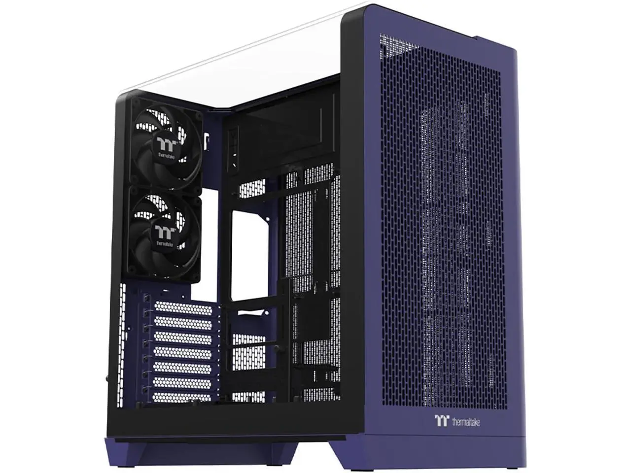 Thermaltake View 390 Air; Mid Tower; 2x120mm CT Fans Included; 360mm Radiator Support; 420mm GPU Clearance; Hidden Connector Support; Rotatable PCIe Slots; Future Dusk; CA-11F-00MNWN-00