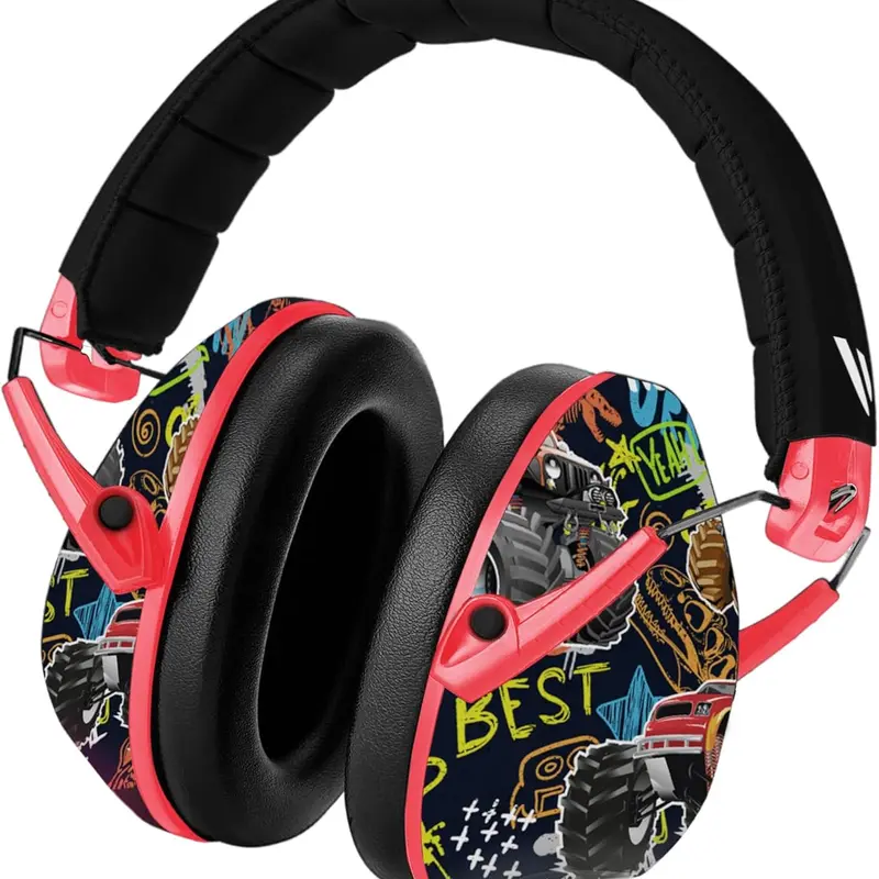 Vanderfields Kids Hearing Protection Ear Muffs 33dB - Broad Noise Cancelling Earmuffs for Children Age 3 to 12 - Adjustable Foldable Design for Concerts, Fireworks and Loud Events