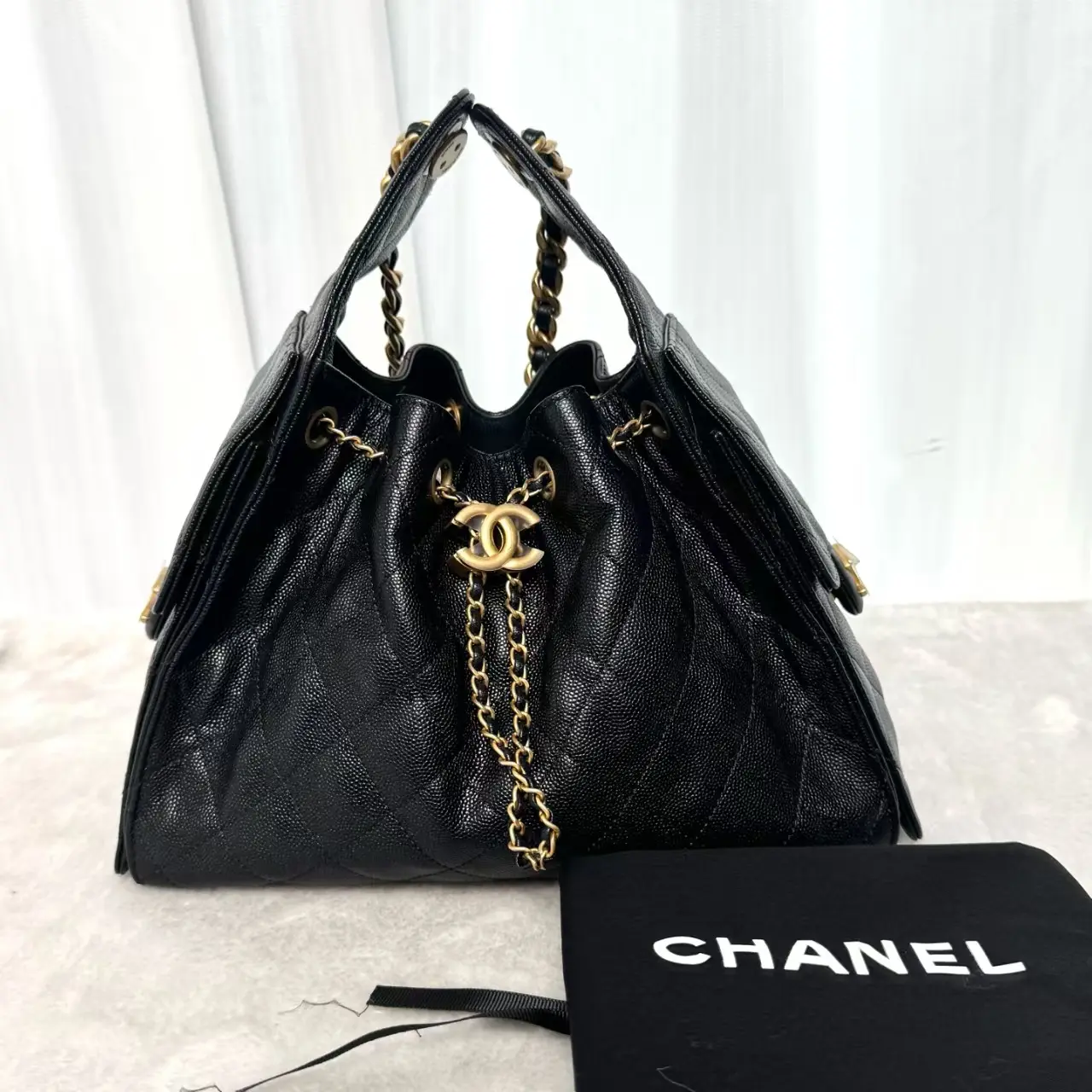 Pre-owned CHANEL 25 Bag Small – Black – Includes Box & Dust Bag – RFID Chip Version – 2025 – N19795386WWL