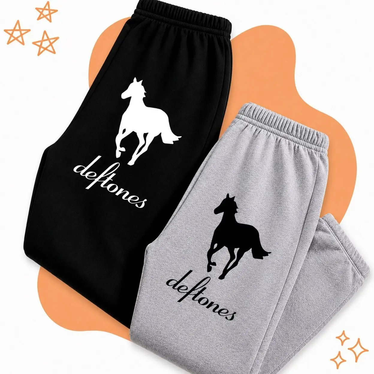 Vintage Deftones Band logo Sweatpants, Cotton Graphic Sweatpants, Perfect Outfit For Outdoors, Menswear, Womenswear, Fit for Men and Women All Seasons Basics, Trending 26  D