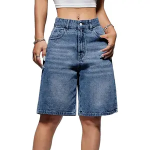Women Jorts Baggy Jeans Jorts Outfits Mid-Low Waisted Denim Y2K Shorts Summer Hot Short Pants Streetwear
