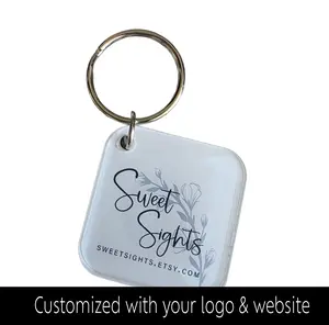 Custom NFC Keychain Digital Business Card Tag Tap to Share Contactless Info Personalized with Logo & Website