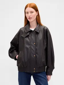 Gap Women's Oversized Vegan Leather Jacket