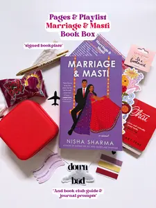 Marriage & Masti Book Box - Signed Bookplate, Curated Playlist, Bookish Merch, Stickers, Bookmark, Digital Backgrounds & More, Romantasy Book Box