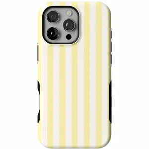 Casely Yellow Stripe Phone Case for iPhone | Slim Shockproof Protective Cover | Minimal Aesthetic Soft Case