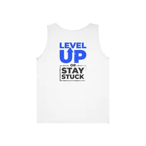 Level Up Tank Top — “Level Up or Stay Stuck” Motivational Fitness Tank