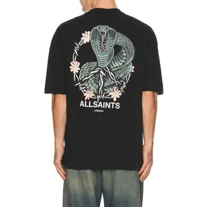 ALLSAINTS Snakebite Tee in Washed Black