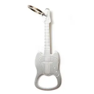 Stainless Steel Guitar Keychain Bottle Opener
