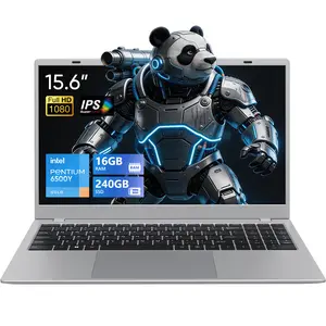 15.6" FHD Laptop 16GB RAM 240GB SSD Intel Pentium Gold 6500Y WiFi 5 BT5.0 Type-C Fast Charging Thin Portable Notebook for Home Office, Online Classes & Daily Use