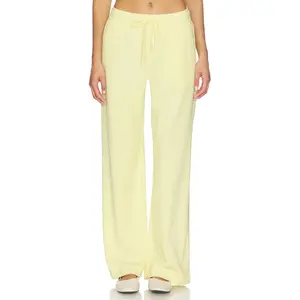 Beyond Yoga Breathe Easy Ribbed Wide Leg Pant in Yellow Swirl