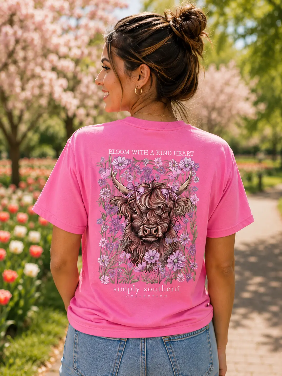 Simply Southern Bloom Kind Cow Mineral Washed T-Shirt