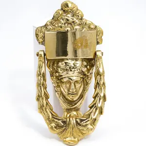 Polished Brass Door Knocker "Demeter Harvest Goddess"