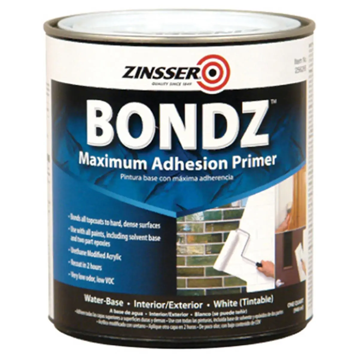 212 MAIN Bondz Maximum Adhesion Water-Based Acrylic Formula Primer - Qt Size, Fast Dry, Strong Hold for Interior/Exterior Dense & Hard Surfaces