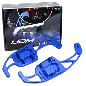 iJDMTOY For Volkswagen MK6 Golf CC Beetle Jetta, Blue Anodized Aluminum Lightweight Large Paddle Replacement Kit