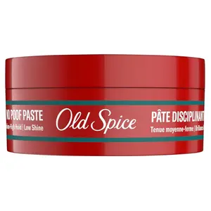 Old Spice No-Poof Paste for Men Medium-High Hold Low Shine 2.22 Oz Coconut & Tropical Wood Scent Barbershop Quality Hair Styling Paste