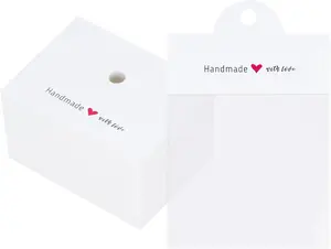 100 count White Packaging for Small Business,  Package Supplies with Clear Bags,  Display Bags for Selling, Craft Packaging Set for Bracelets, Key Chains, Earring.