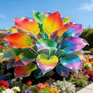 1000+ Rare Iridescent Rainbow Hosta Seeds – Easy to Grow, Stunning Multicolored Leaves for Your Garden