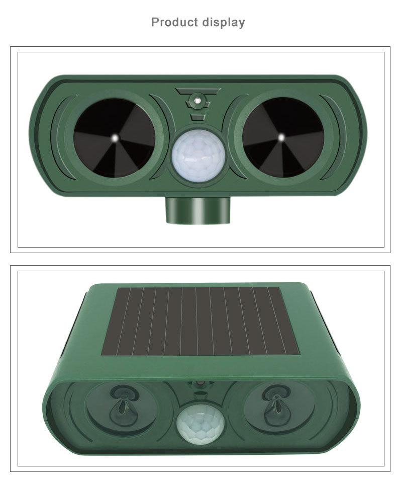 4-Pack Solar Ultrasonic Animal Repellent - Deter Deer, Rabbits, Squirrels for Yard Garden