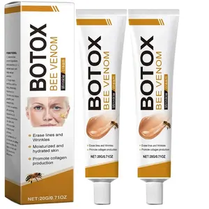 2 PCS Bee Venom Wrinkle Cream – Natural Botox Alternative – Erases Fine Lines & Crow’s Feet – Promotes Collagen for Youthful Skin – Hyaluronic Acid – 20g (0.71 oz)