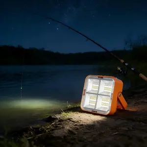 Mini Solar USB Rechargeable Emergency Light, Portable LED Flashlight with Magnetic Plate, Ideal for Camping, Night Markets, Travel