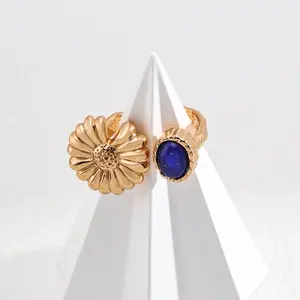 Pure Silver Retro Lapis lazuli Ring