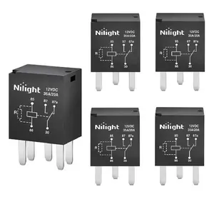 Nilight 5Pack 5Pin SPST Electrical Relays
