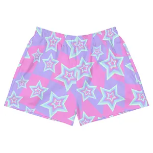 Pastel Stars Women’s Athletic Shorts