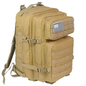 900D 45L Camouflage Multipurpose Tactical Large-Capacity Dual-Shoulder Backpack for Casual Cycling, Outdoor Camping, and Hiking