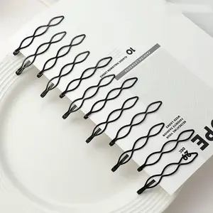 12 Pcs Mini Bobby Pins, Vintage Hair Pins in Black, Invisible Bangs Clips for Women and Girls Decorative Wedding Dainty Accessories Headwear